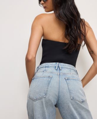 Women's Crystal Stars Good 90s Cropped Jeans, Regular & Plus Size