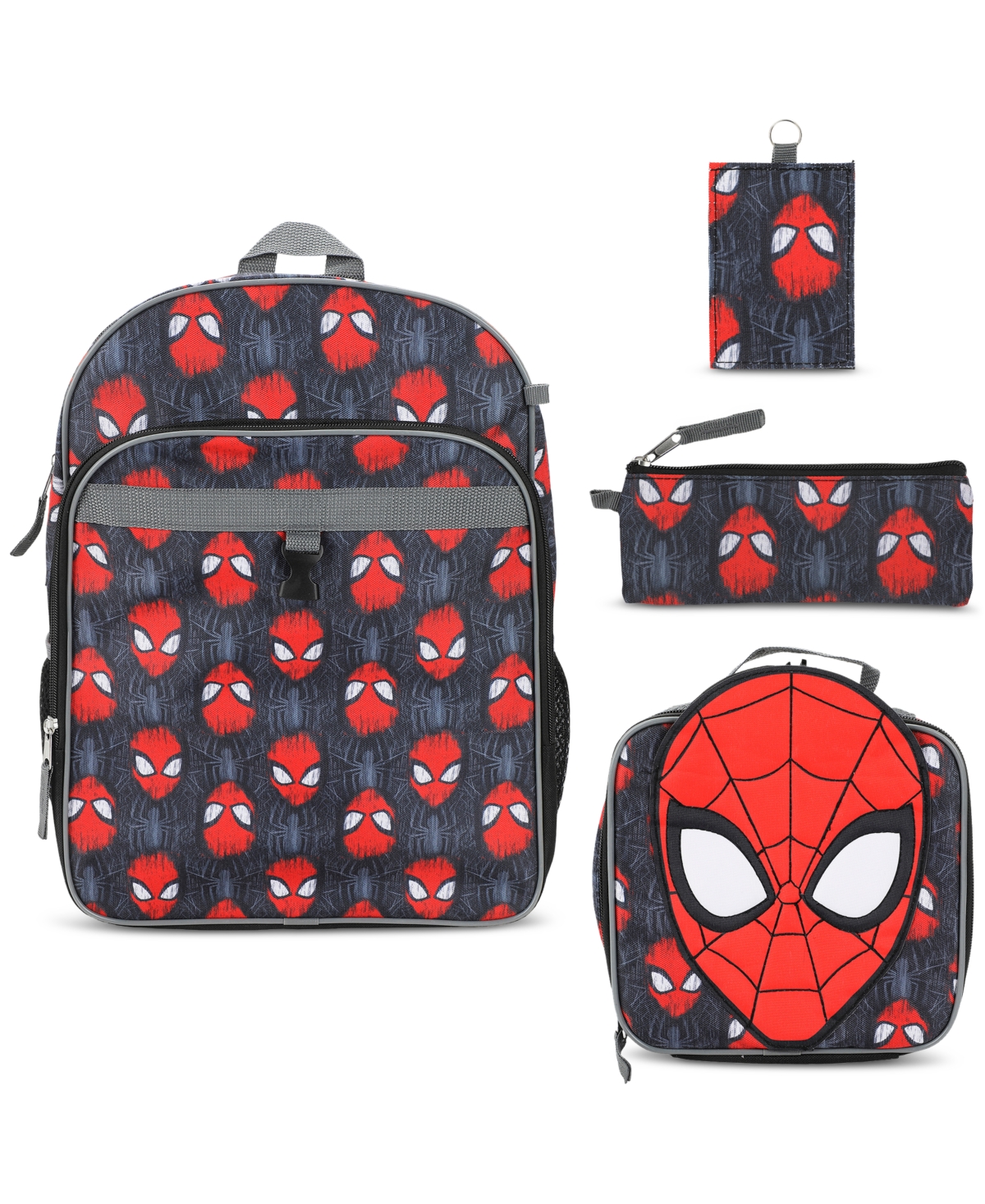 4-Piece Backpack Set - Black