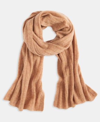 Ribbed 100% Cashmere Scarf