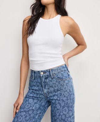 Women's Good Waist Cropped Palazzo Jeans, Regular & Plus Size