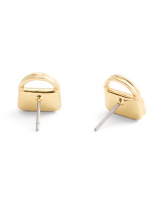 Gold Signature Handbag Stud Earrings