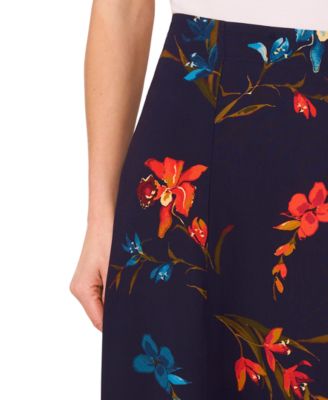 Women's Floral-Print Elastic-Waist Maxi Skirt