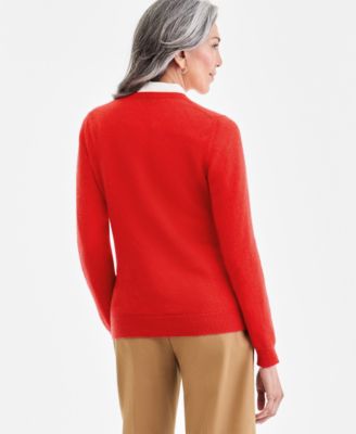 Women's Long-Sleeve 100% Cashmere Crewneck Sweater, PXS-3X, Macy's Exclusive