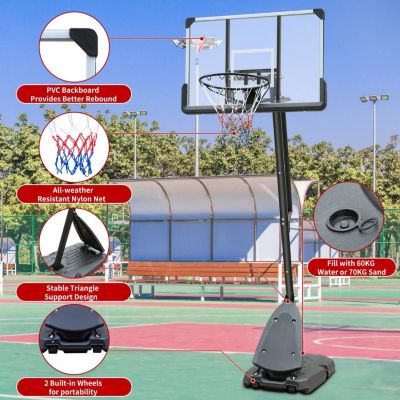 Streamdale Professional Basketball System Durable, Adjustable, Indoor/Outdoor