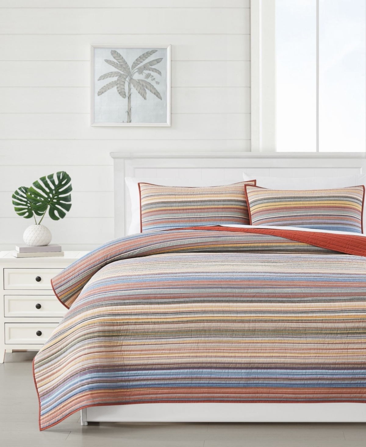 Oceanfront Resort Naples Yarn Dye Stripe 2-Pc Quilt Set, Twin