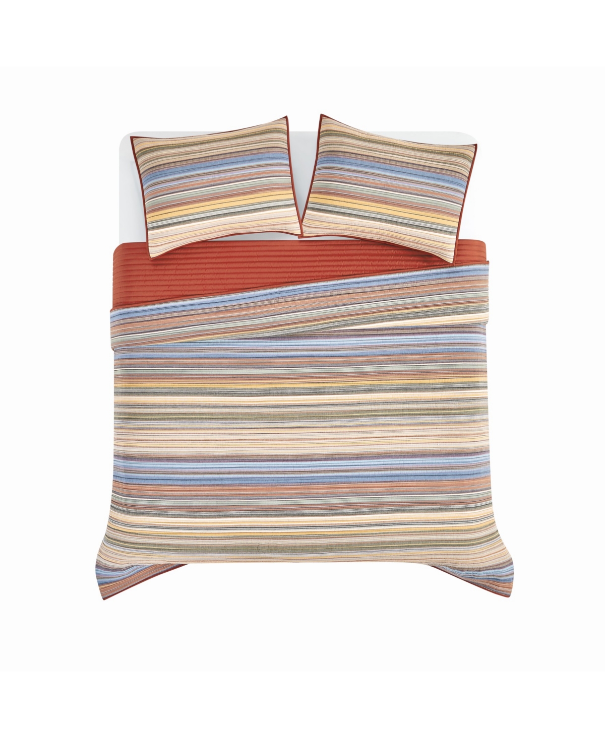Oceanfront Resort Naples Yarn Dye Stripe 3-pc. Quilt Set, King In Multi