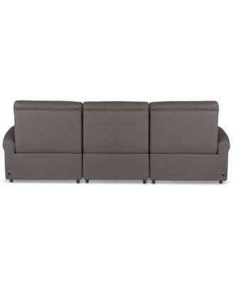 Thandler 3-Pc. Leather Sofa with 3 Power Recliners, Exclusively at Macy's