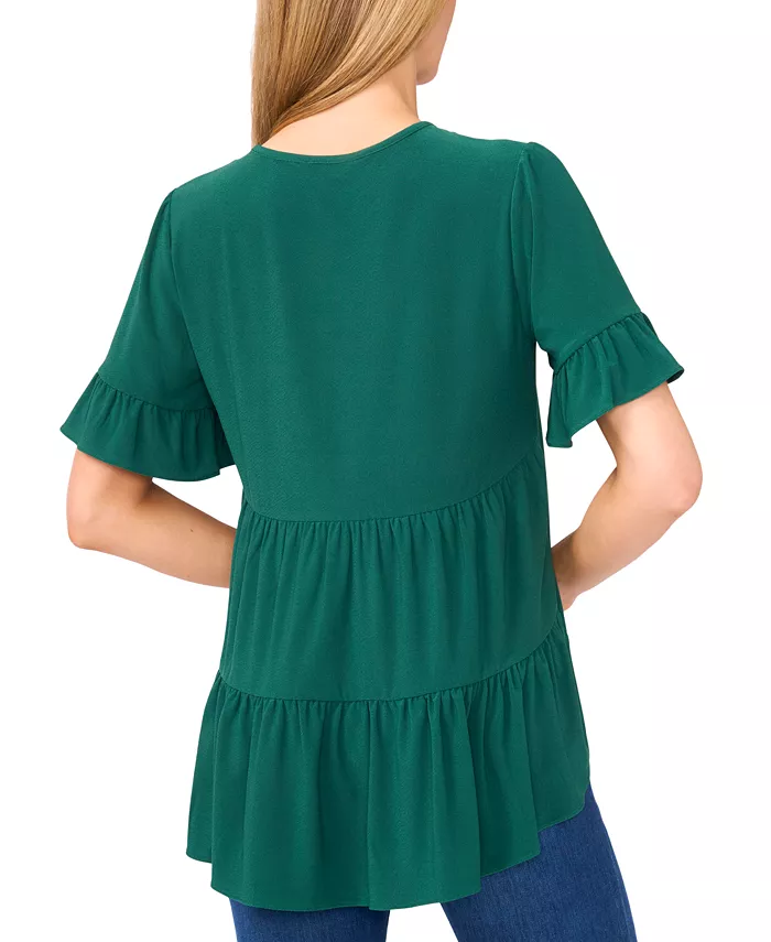 Women's Ruffled Short-Sleeve Tiered Top - thumbnail 6