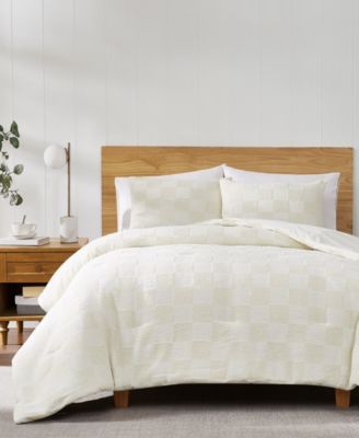 Textured Checkered 3-Pc. Comforter Set, King