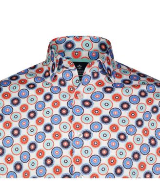 Men's Multicolor Circle Print Shirt