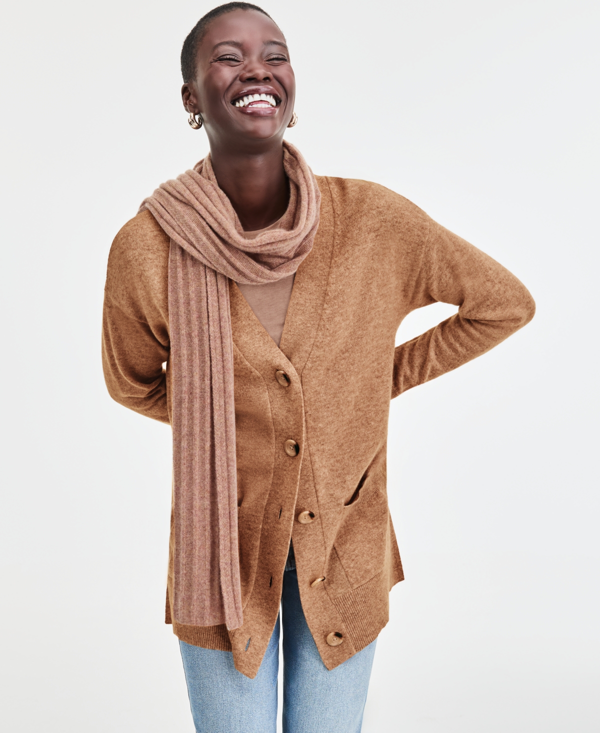 Charter Club Women's Button-front 100% Cashmere Cardigan, Macy's Exclusive