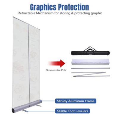 10x10 Ft Backdrop Stand & Roll Up Banner Stand Kit Tradeshow Exhibition Events