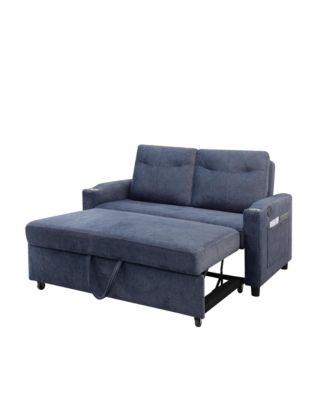 Streamdale 1 Pc Velvet Sofa Bed, 3-in-1 Convertible Sleeper with Pullout Bed – Living Room Furniture