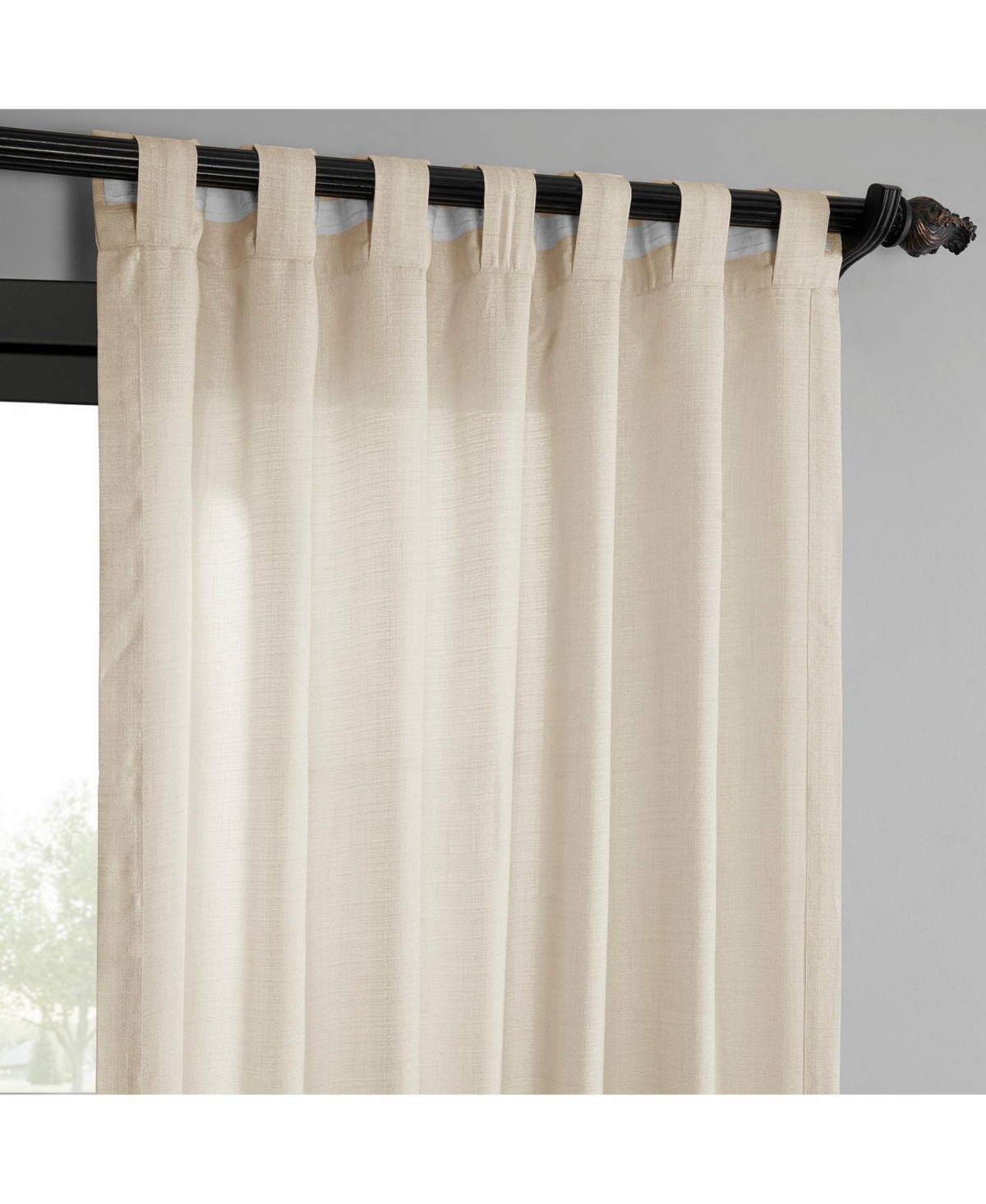 Half Price Drapes Pink Raw Weave Linen Curtains (2 Panels) Rod Pocket Window Curtains And Drapes, 50w X 108l