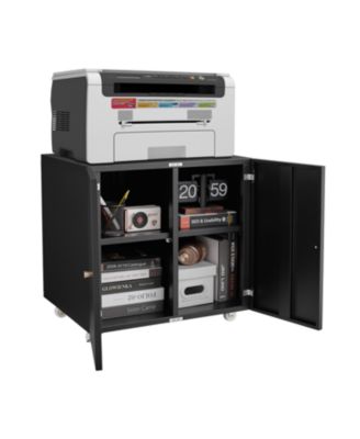 Streamdale Mobile Printer Stand with File Cabinet