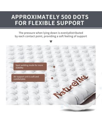 Ultralight Insulated Sleeping Pad with R5.8, 3.2in Thickened Patchworkable Inflatable Double Sleeping Mat for Camping, Hiking, Climbing with Inflatable Bag