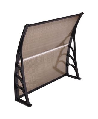 40 x 40 Inch Outdoor Polycarbonate Front Door Window Awning Canopy