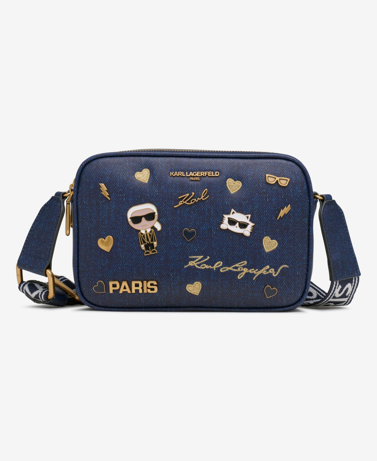 Maybelle Crossbody with Pins - Denim