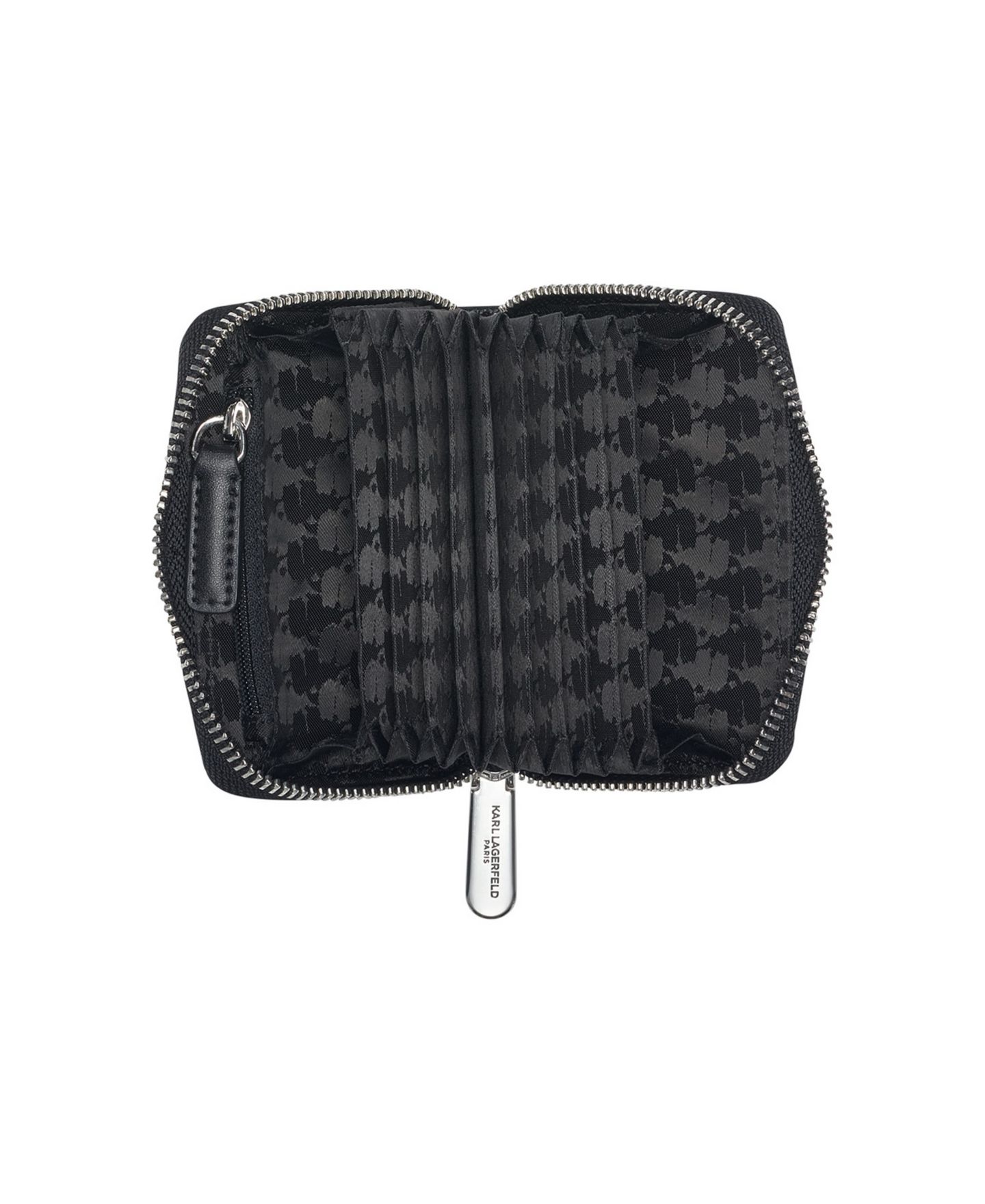 Женский кошелёк KARL LAGERFELD PARIS Zip Around Wallet, цвет: Белый / Чёрный — фото 4