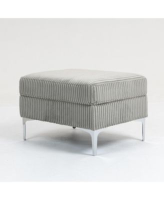 Streamdale Modular Sectional Sofa Square Ottoman Module,Storage Ottoman Footrest,Gray