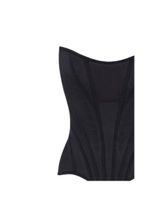 Women's Chic low-waist black fitted corset