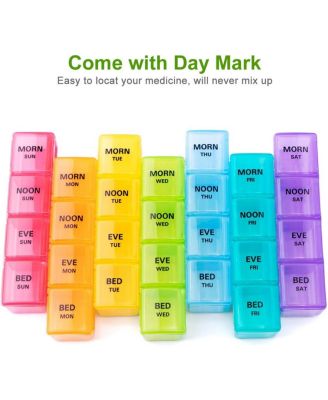 Large Weekly Pill Organizer 7 Day (4 Times a Day)
