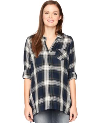 Motherhood Maternity - Maternity Plaid Shirt