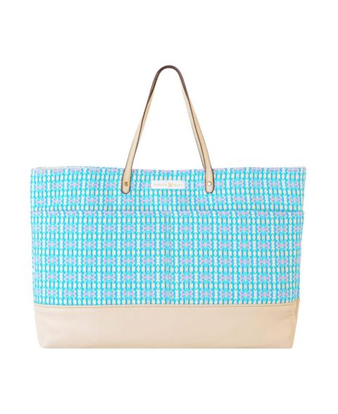Женская сумка EVELYN & KATE Original Canvas Tote Bag with Leather Base, цвет: Abaco
