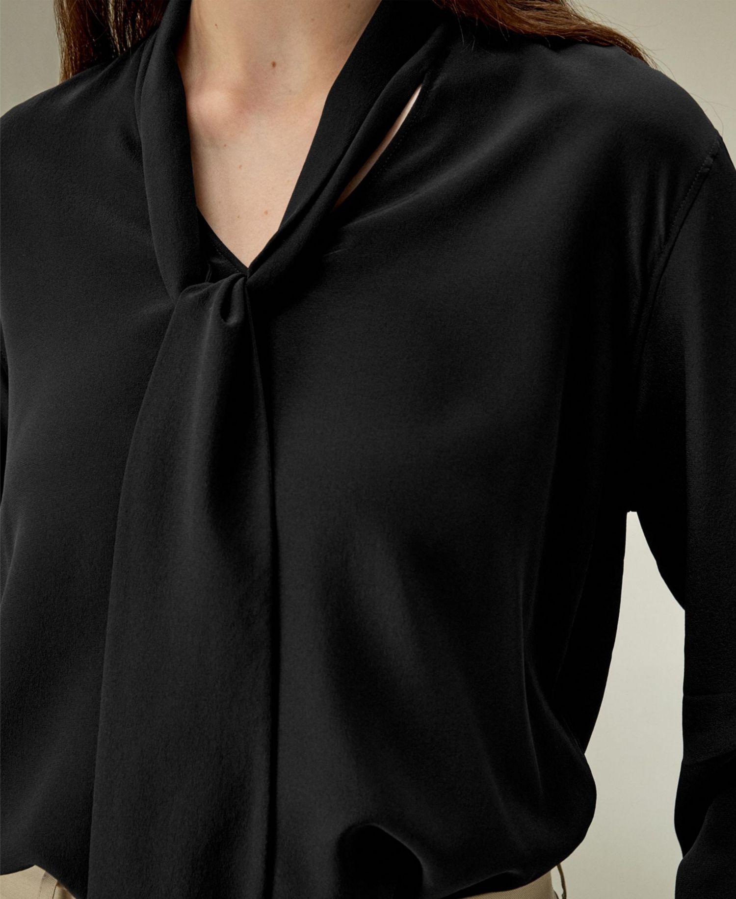 Women's Silk Bowtie Blouse