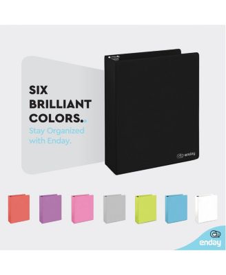 3-Ring Binder with Clear View Cover and 2 Inside Pockets – Heavy Duty Durable Binder for School Supplies, Office Organization, or Home Use – Colored Binder for Documents, Notes, Reports, and More