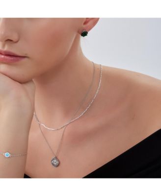 Eye Coin Sterling Silver Evil Eye Necklace