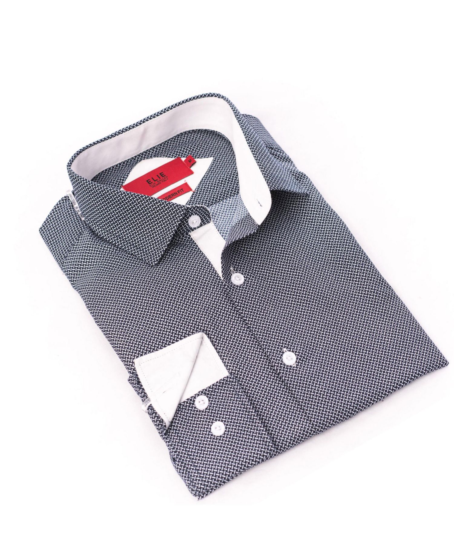 Little Boys Black Button-Down Slim Fit Shirt