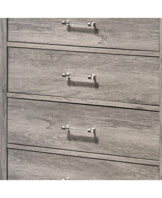 Harmony 5 Wood Drawer Chest Dresser for Bedroom - Tall & Modern Storage Organizer, Light Oak Gray