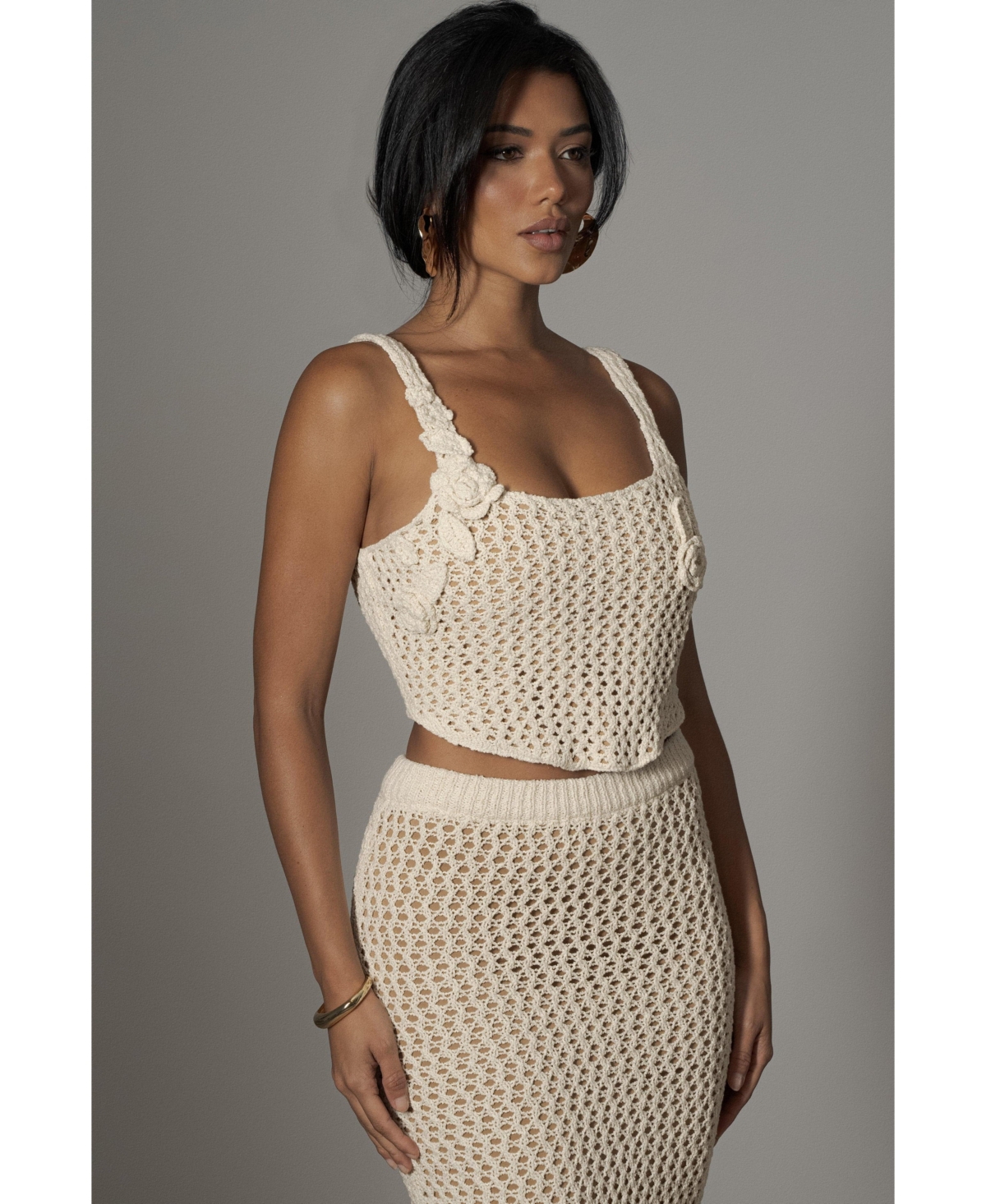 Women's Beachside Crochet Bustier - Ivory