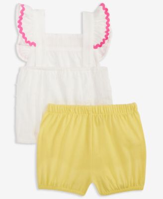 Baby Girls Cotton Clip-Dot Top & Bloomer Shorts, 2 Piece Set, Exclusively at Macy's
