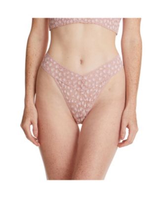Women's Cross-dyed Leopard Original Rise Thong Panty 3 pack