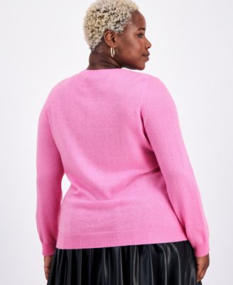 Plus Size 100% Cashmere Crewneck Sweater, Macy's Exclusive
