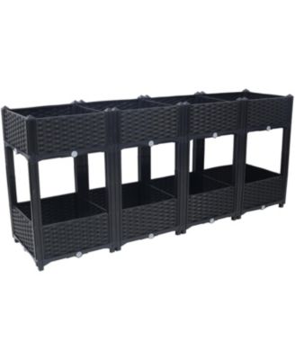 Elevated Planter Box with Drainage 63"x15.7"x27.7"
