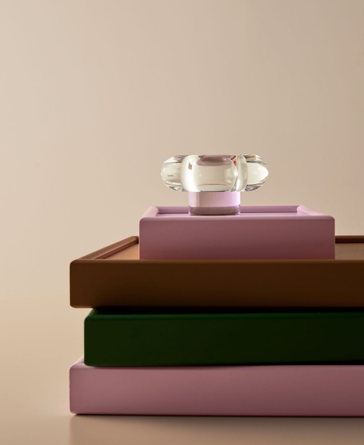 Kosta Boda Crystal Orion Votive Candle Holder In Pink