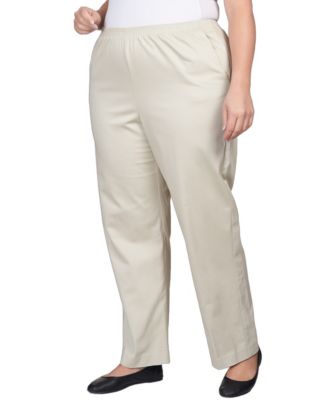 Plus Size Mid-Rise Casual Pants
