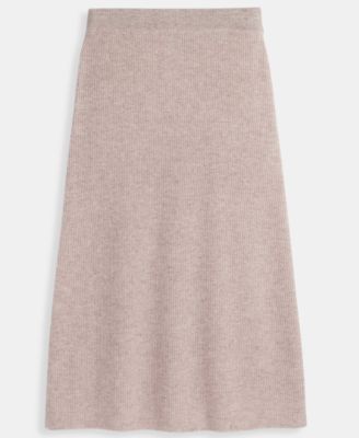 Women's 100% Cashmere A-Line Shaker Midi Skirt, Macy's Exclusive
