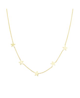 Spero London Star Sterling Silver Station Necklace - Gold 72$