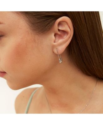Sterling Silver Safety Pin Earring