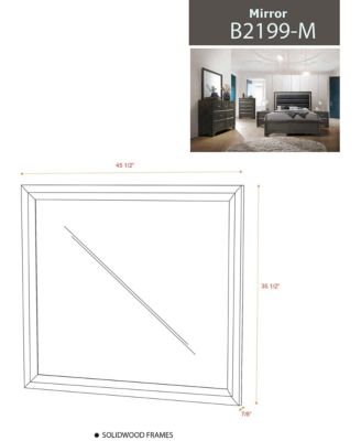 Oceana Gray Wood 7-Drawer Dresser with Mirror