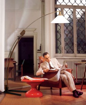 80" Wood Melmar Lucite Arc Floor Lamp