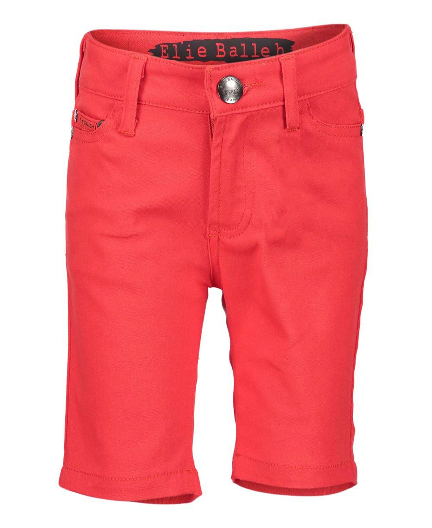 Big Boys Red Cotton Twill Short