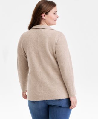 Plus Size 100% Cashmere Blazer, Macy's Exclusive