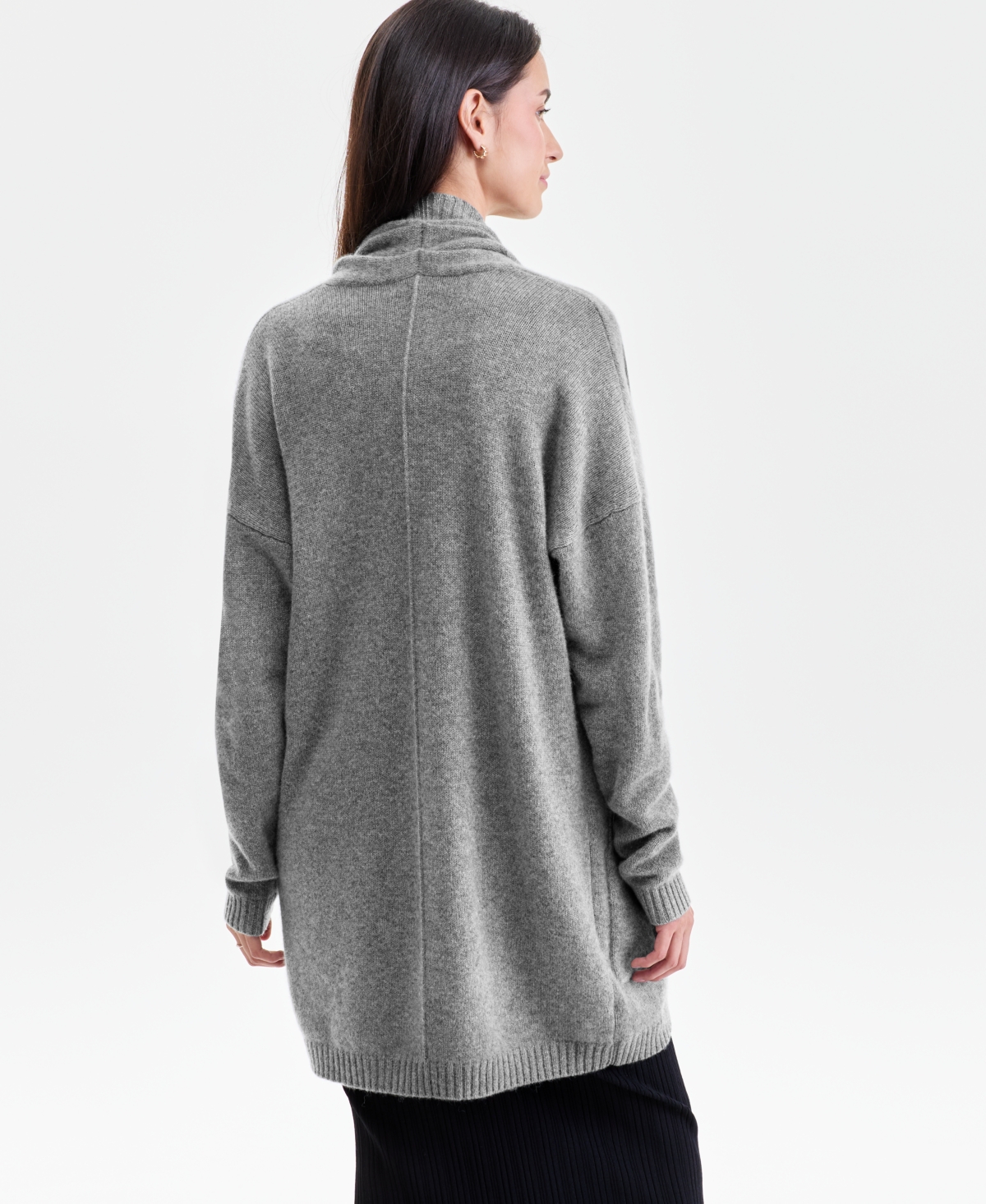 Charter Club Women's 100% Cashmere Cocoon Cardigan, Macy's Exclusive In Gray