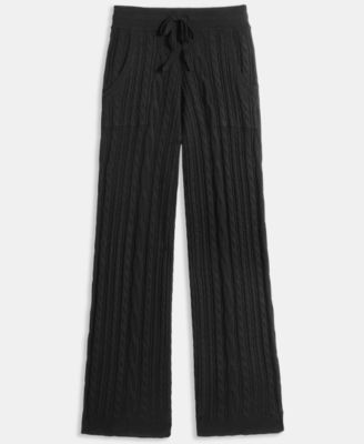 Women's Cable-Knit Pull-On Pants