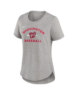 Women's Heather Gray Washington Nationals Hot Prospect Tri-Blend T-Shirt